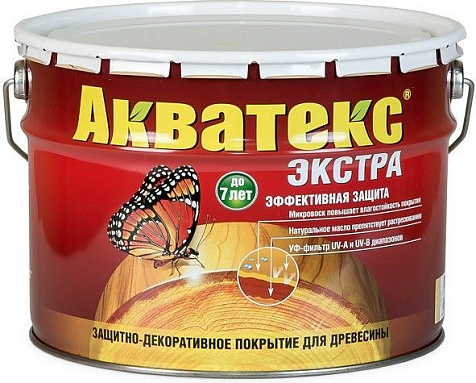 Антисептик защитно-декоративный Акватекс-Экстра, ваниль, 9 л купить в СОМ
