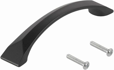 Ручка-скоба мебельная 1341 BRUSHED BLACK MATT 96 MM купить в СОМ
