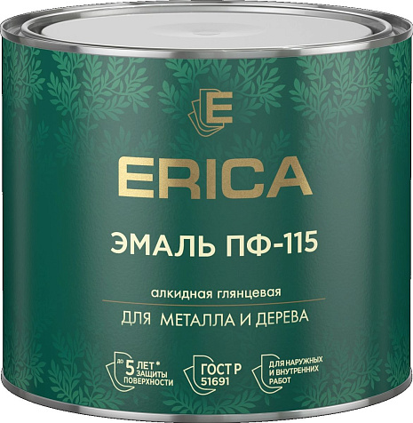 Эмаль ПФ-115 Erica, голубая, 1,8 кг купить в СОМ