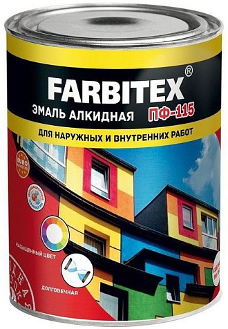 Эмаль ПФ-115 Farbitex, светло-голубая, 1.8 кг купить в СОМ