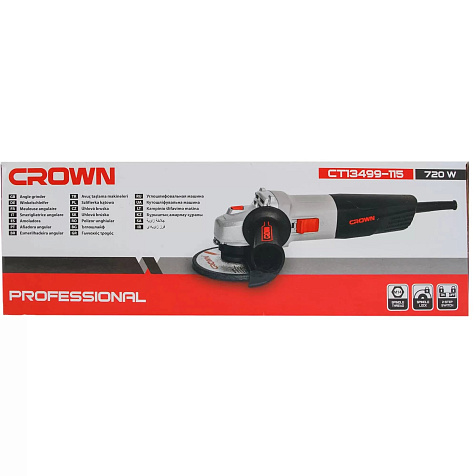 Машина углошлифовальная CROWN CT13499-115, 115мм, 720 Вт купить в СОМ