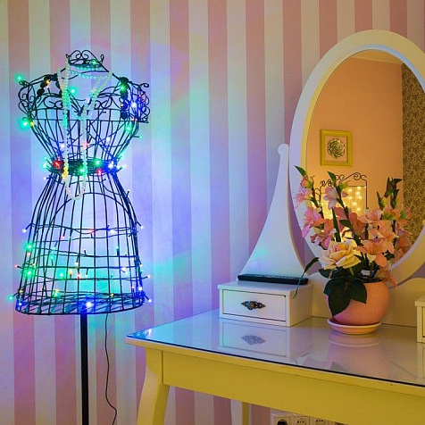 Гирлянда светодиодная Neon-Night  20м 200LED мультиколор 16Вт IP20 с контроллером купить в СОМ